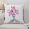 Housse de coussin Marin avec dessin coloré de hippocampe mignon 7