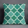 Housse de coussin nature tropical et géometrie bleu vert 31