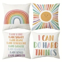 Housse de coussin soleil arc-en-ciel Housse de coussin soleil arc-en-ciel 1