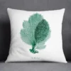 Housse de coussin nature tropical et géometrie bleu vert 21