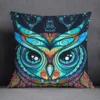 Housse de coussin nature tropical et géometrie bleu vert 26