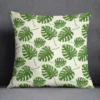 Housse de coussin nature vert fraicheur feuillage sur fond de couleur 4