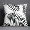 Housse de coussin nature vert fraicheur feuillage sur fond de couleur 8