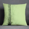 Housse de coussin nature vert fraicheur feuillage sur fond de couleur 9