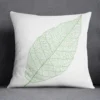 Housse de coussin nature vert fraicheur feuillage sur fond de couleur 14
