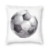 Housse de coussin foot dessin de ballon au crayon 1