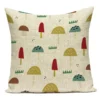 Housse de coussin Nature motif champignons colorés 14