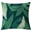 Housse de coussin Nature motif feuilles tropicales vertes 7