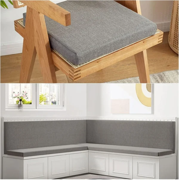 Coussin Rectangle personnalisée pour banc tissu texturé pour intérieur extérieur 1