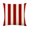 Housse de coussin Noël rouge et blanc sapins cerf flocons et textes festifs d’hiver 16