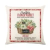 Housse de coussin Noël rouge et blanc sapins cerf flocons et textes festifs d’hiver 11