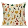 Housse de coussin Nature motif champignons colorés 17