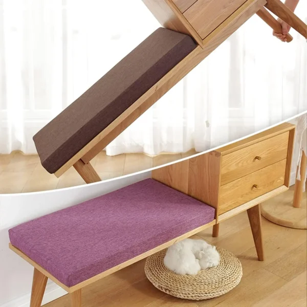Coussin Rectangle personnalisée pour banc tissu texturé pour intérieur extérieur 3