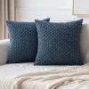Housse de coussin Velours côtelé rayé vert décoration Boho 12
