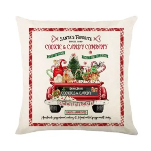 Housse de coussin Noël rouge et blanc sapins cerf flocons et textes festifs d’hiver Housse de coussin Noël rouge et blanc sapins cerf flocons et textes festifs d’hiver 9