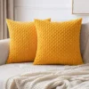 Housse de coussin Velours côtelé rayé vert décoration Boho 11