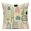 Housse de coussin Nature motif champignons colorés 8