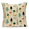 Housse de coussin Nature motif champignons colorés 10