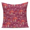 Housse de coussin Nature motif champignons colorés 15