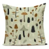 Housse de coussin Nature motif champignons colorés 4