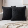 Housse de coussin Velours côtelé rayé vert décoration Boho 9
