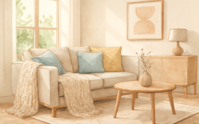 Plaid scandinave : comment le choisir et l’associer Illustration editoriale : plaid scandinave