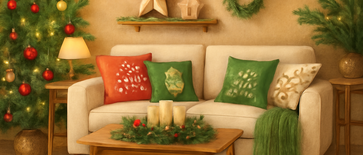 Illustration éditoriale : comment créer une décoration de Noël chaleureuse