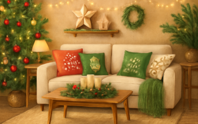Comment créer une décoration de Noël chaleureuse ? Illustration éditoriale : comment créer une décoration de Noël chaleureuse