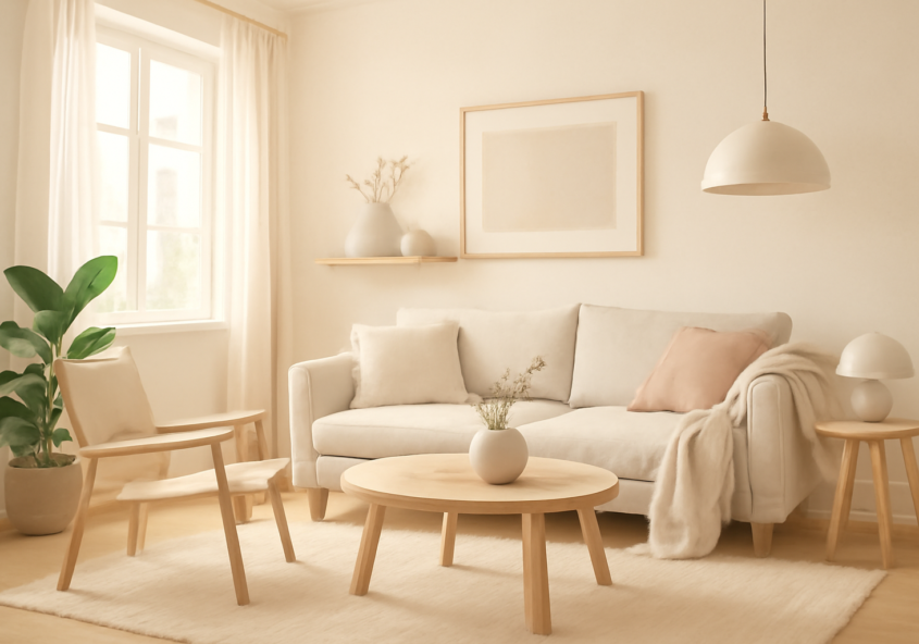 Illustration éditoriale : comment décorer son intérieur dans un style scandinave